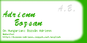 adrienn bozsan business card