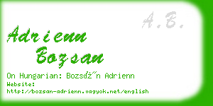 adrienn bozsan business card